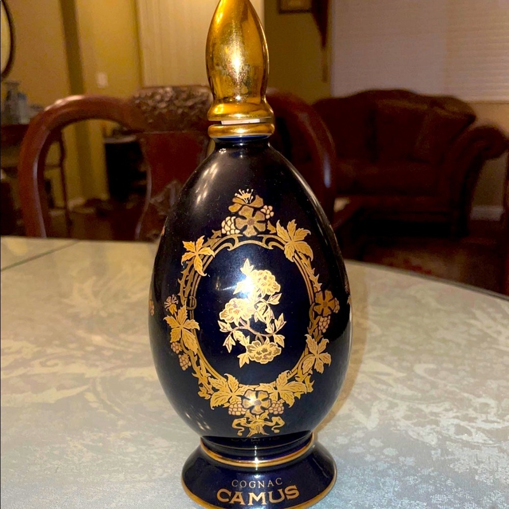 Limoges 22k Gold Porcelain Egg Camus Cognac